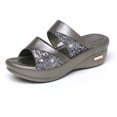 thumbnail image 6 of Samickarr Summer Slippers For Women Indoor And Outdoor Wide Women's Fashion Summer Solid Peep Toe Casual Wedge Platform Shoes Ladies Sandals, 6 of 8