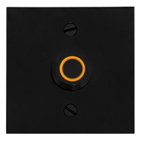 Newhouse Hardware Square Lighted Wired Metal Doorbell Button in Black BT6SL, for Doorbell Chime, Buzzer, or Ringer, Door Bell Button Only, Buzzer Button with LED Button Light
