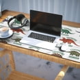 thumbnail image 3 of Long Mouse Pads for Desk,White Cartoon Dinosaurs Names Pattern Desk Mats on Top Of Desks, Desk Mouse Pad Extra Large with 3mm Non-Slip Base and Stitched Edge for Gaming,Office,Work,Home 35.4"x15.7", 3 of 6