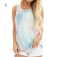 thumbnail image 1 of Camiseta de mujer Tie Dye Blusa degradada Chaleco sin mangas Top estampado informal, XXL Eigraketly  AP001767-03, 1 of 7