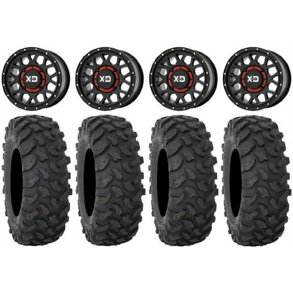 KS135 Grenade Black 15" Wheels 32" XTR370 Tires Sportsman RZR Ranger