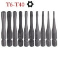 thumbnail image 5 of 50mm T6-T40 Torx Screwdriver Bit Magnetic with Hole Hex Shank for Electric Drill, 5 of 7