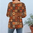 thumbnail image 5 of Pounoo Womens 3/4 Sleeve Tops Crewneck Floral Print Relaxed Fit Breathable Blouse Tropical Flower Vacation Casual Spring Summer Everyday Outfits Gift, 5 of 7