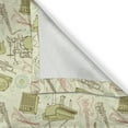 thumbnail image 4 of Ambesonne Jazz Music Window Valance, Doodle Equipment, 54" X 12", Blush Khaki and Beige, 4 of 5
