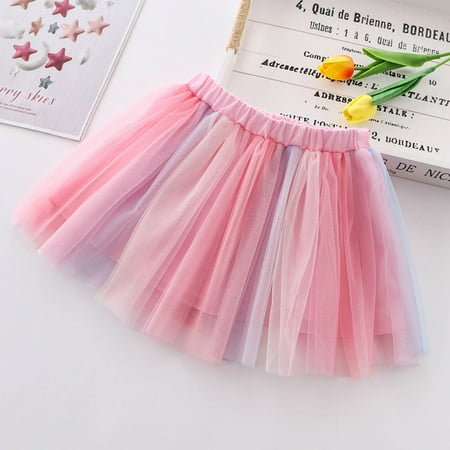 

AURIGATE Toddler Baby Girl Skirt Toddler Girls Cute Party Dance Solid Color Embroidery Net Yarn Tulle Princess Dress Skirt