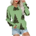 thumbnail image 2 of Ounisa Women's Fashion Printed T-shirt Long Sleeves Blouse V-Neck Casual Sweatshirt Top, 2 of 6