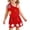Red, variant on Baby Girls Outfit Sets,Summer Sleeveless Off-Shoulder Ribbed Top and Shorts Sets Blue Size 3Y