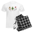 thumbnail image 6 of CafePress - Cat And Dog Christmas Men's Light Pajamas - Men's Light Loose Fit Cotton Pajama Set, 6 of 7