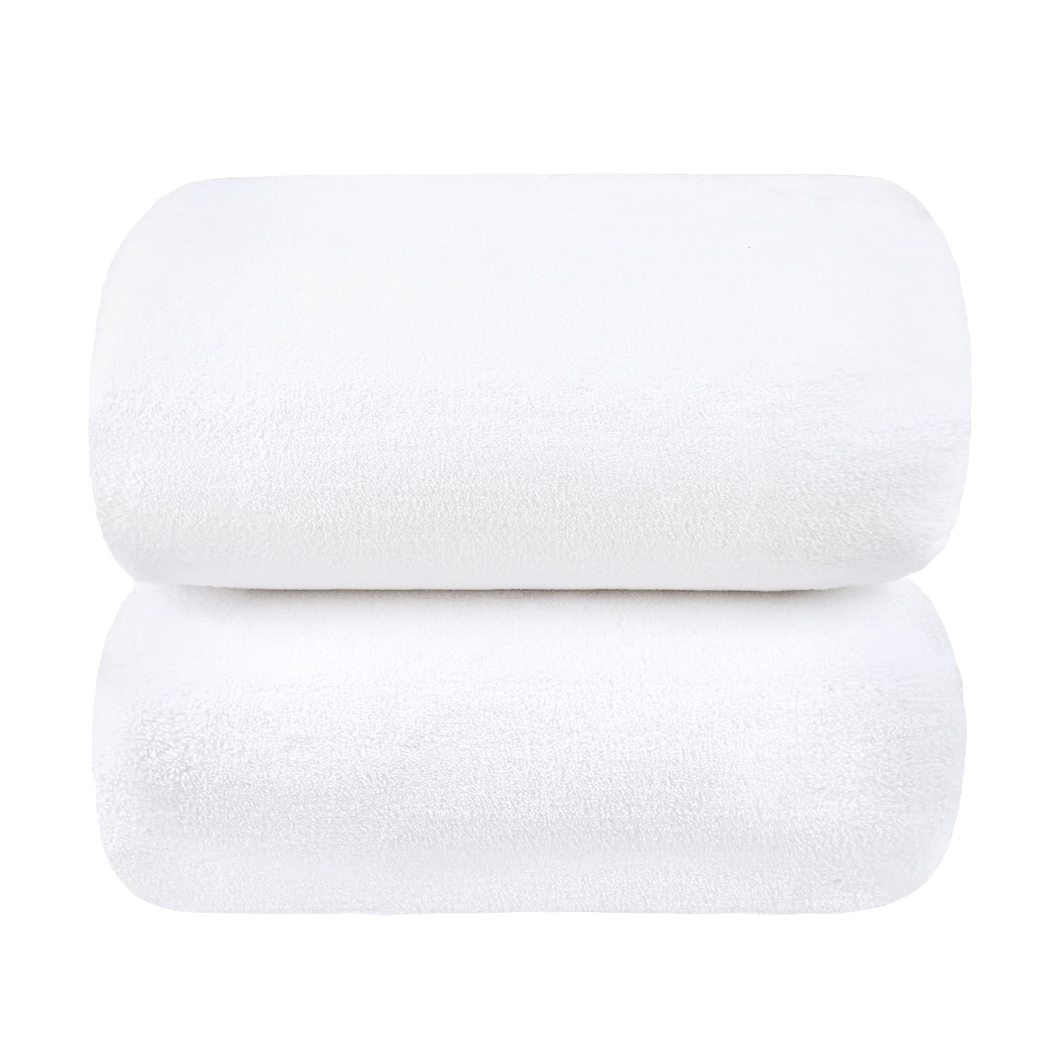 JML 2-Pieces Coral Fleece Large Bath Towel Set For Bathroom, Quick Dry Ultra Absorbent 35"x70"