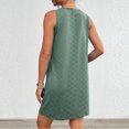 thumbnail image 5 of Liquidation d'Été 2025! Robe Grande Taille pour Femmes, Liquidation de Robe d'Été pour Femmes, Mode Femmes Été Décontractée Col Rond Dentelle Manches Courtes Robe Unie, 5 of 5