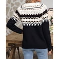 thumbnail image 6 of Fair Isle Sweaters for Women Round Neck Lightweight Sweaters Casual and Holiday Christmas Sweaters Shermie, 6 of 6
