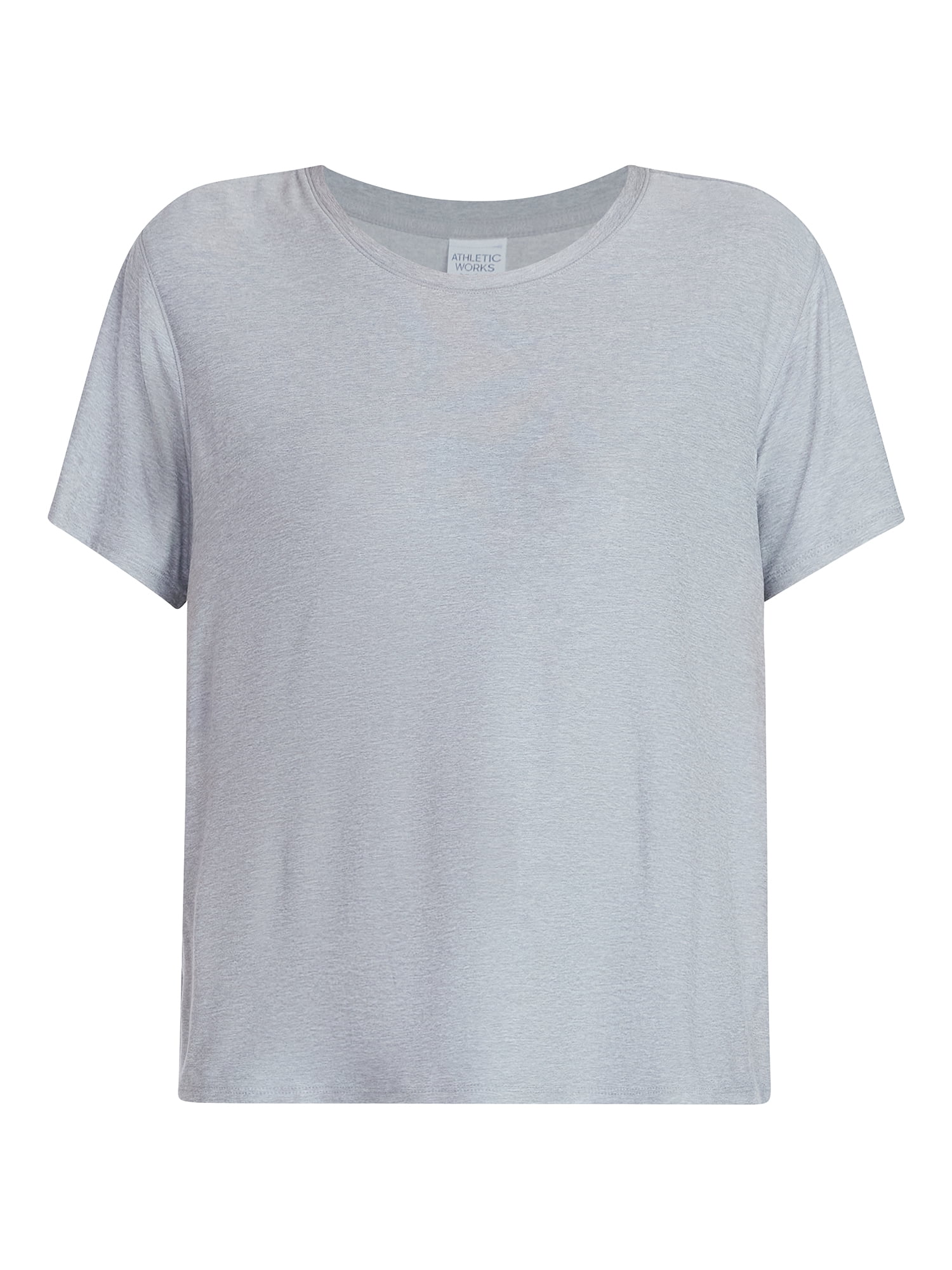 Athletic Works Women's and Women's Plus Relaxed ButterCore Tee with Short Sleeves, Sizes XS-4X