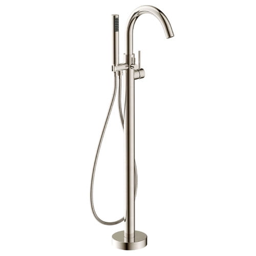 Anzzi Double Handle Floor Mounted Claw Foot Bathtub Faucet With