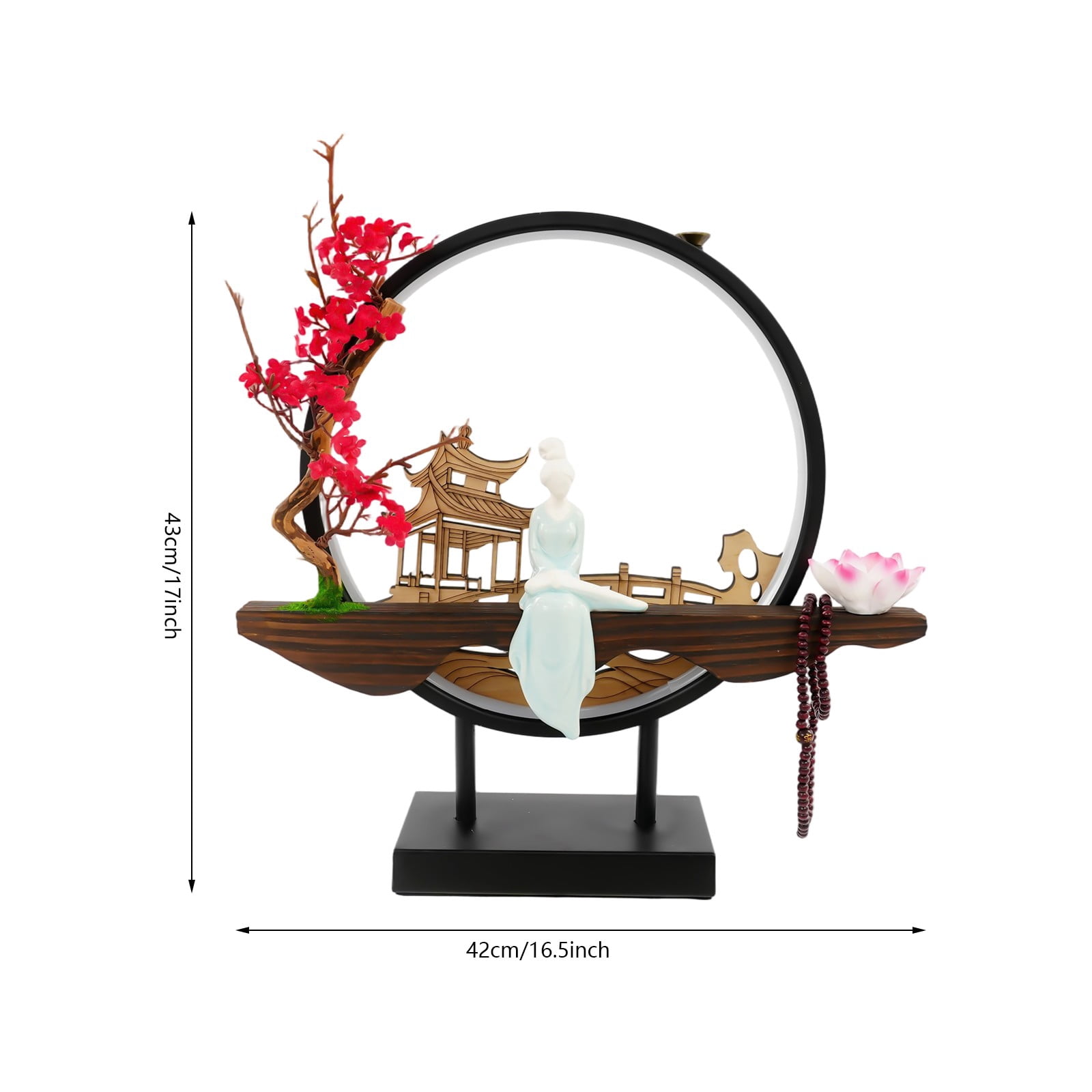 Backflow Incense Holder with LED Light, Ceramic Backflow Incense Burner Perfect for Relaxing or Home Decor