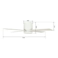 thumbnail image 5 of 52" 4 Blades Smart Ceiling Fan with Light,Works with Google Assistant/Amazon Alexa White, 5 of 6