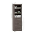 thumbnail image 3 of Bestar Pur 25W Closet Organizer with Drawers in Bark Gray - Engineered Wood, 3 of 11