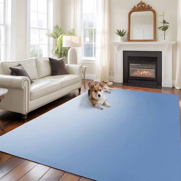 6'x9' Area Rugs, Blue Ombre Indoor Outdoor Area Rug for Living Room Bedroom, Modern Minimalist Gradient Aesthetic Washable Bathroom Rugs Kitchen Floor Carpet Mats Home Decor Aesthetic