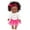 Pink, variant on Black Baby Doll, Realistic African American Doll, 12 Inch Curly Hair Rotatable Limbs Washable Clothes, Soft Vinyl Material Kids Toy For Ages 3-12 Years