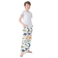 thumbnail image 3 of FORMRS Boys Pajama Pants with Pockets Size 6-8Y Kids Lounge Sleep Bottoms, Dinosaur Pattern, 3 of 8