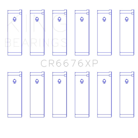 King Engine Bearings Cr6676Xp0.25 Engine Connecting Rod Bearing Set Fits select: 2000-2004 NISSAN XTERRA, 1999-2004 NISSAN FRONTIER