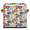 Multicolor 2, variant on CURLYOOT Cute Cactus Cube Storage Bin 11 Inch Fabric Storage Cube for Shelves Decorative Cactus Foldable Basket with Leather Handle for Closet Shelves Organizer