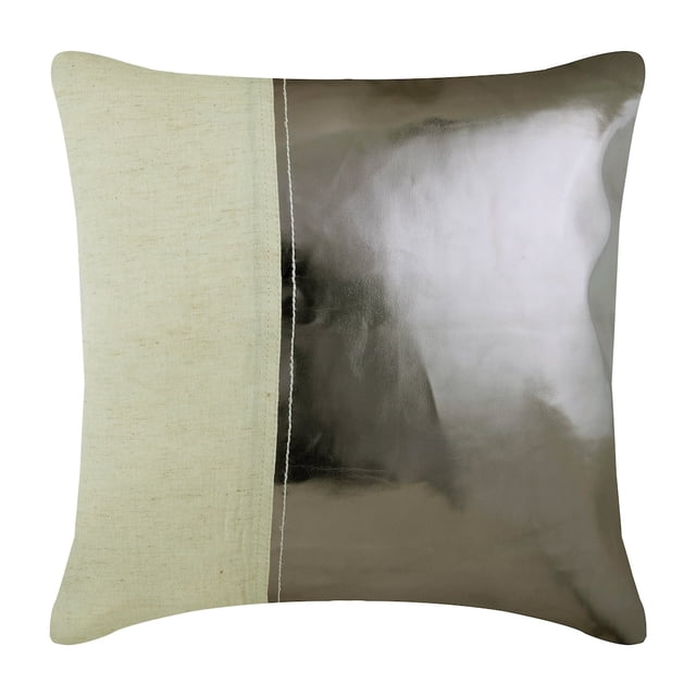 Funda de almohada con cremallera, fundas decorativas de 35 x 35 cm (14 x 14 pulgadas) en gris, fundas de almohada de piel sintética, fundas de almohada hechas a mano, almohada patchwork - Better Half