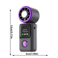 thumbnail image 3 of Mini Handheld Cooling Fan with Ice Compress, Portable Rechargeable Foldable Fan, High Speeds Personal Fan with Digital Display for Outdoor Travel, 3 of 7