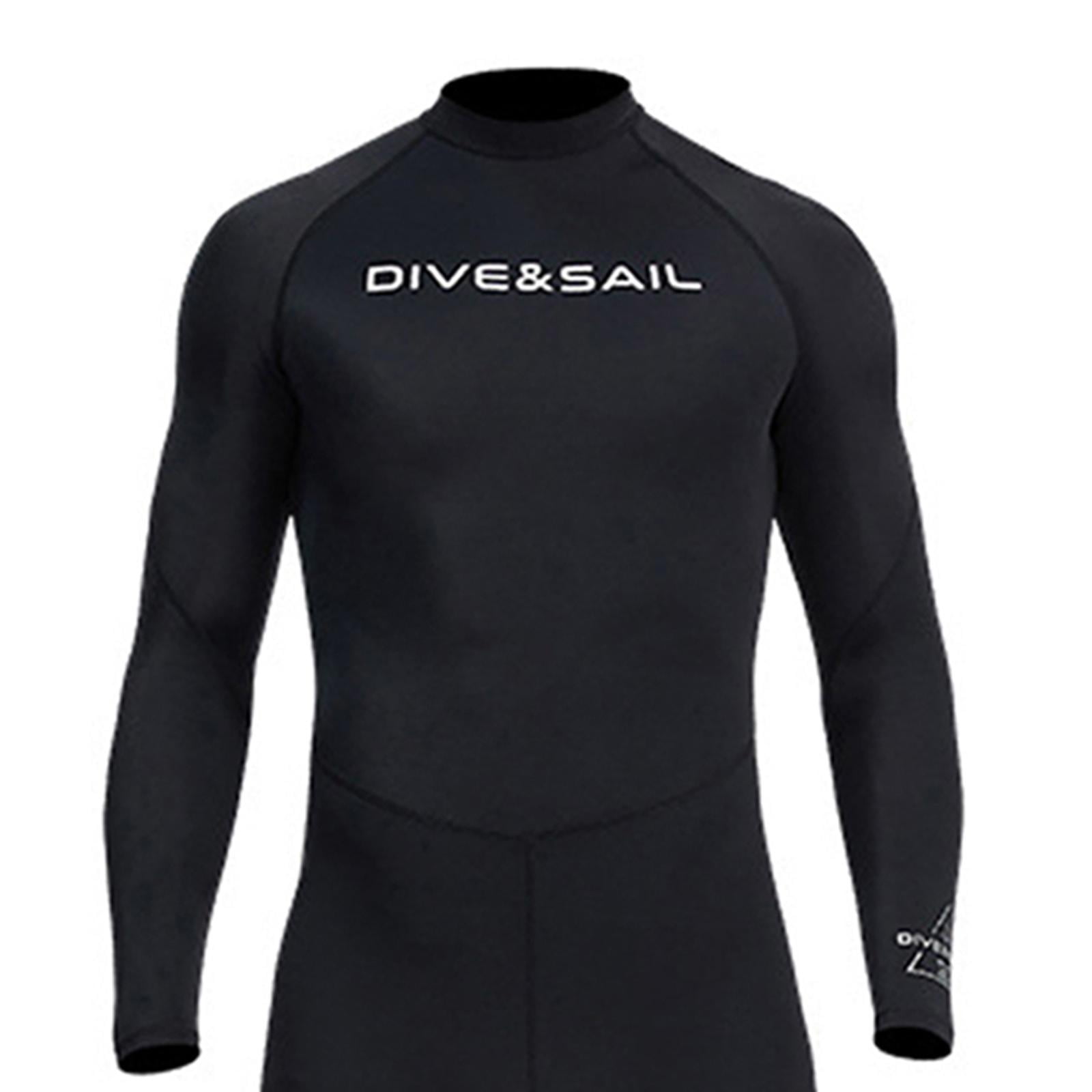 Premium Men Diving Wetsuit Full -piece Back Zipper Diving Rash Guards Scuba Snorkeling Kayaking Jumpsuit , XXL, XL XXL