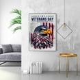 thumbnail image 2 of AVOI Veterans Day Bald Eagle US Military with American Flag Patriotic Poster Wall Art Canvas Prints posert Living Room Bedroom Decor Frame: 8x10in, 2 of 5