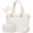 Beige, variant on Laptop Tote Bag for Women, Large Puffer Work Tote Computer Bags, Quilted Women's Shoulder Purse Bag with Zipper, Teacher Office Handbag for Travel College Business, Gifts