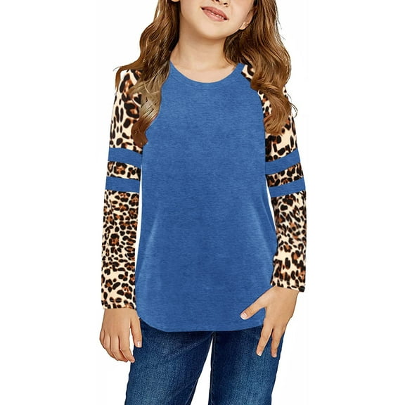 Sherrylily Girl Casual Long Sleeve T Shirts Kids Loose Tunic Tops Tee Size 4-15