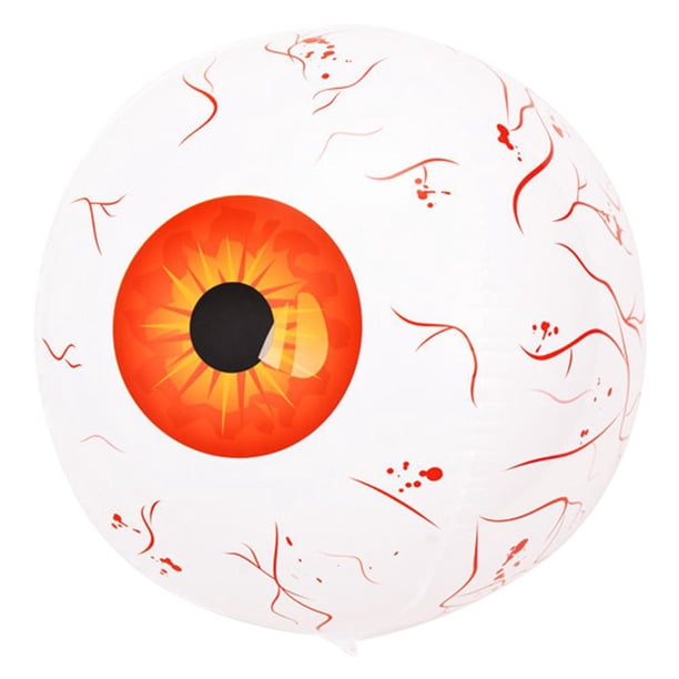 Decoraciones de miedo Globos Globos inflables Accesorios de Halloween (globo ocular 4D) Rojo