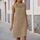 thumbnail image 2 of Vestido veraniego floral con cuello hueco y corte A para mujer 2025: vestido informal de playa con bolsillos, 2 of 5