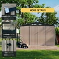 thumbnail image 5 of 9.7' x 7.6' Outdoor Metal Storage Shed with Base Flame, Steel Garden Shed, Tool Storage Shed for Backyard, Patio, Lawn(Floor included), 5 of 10