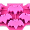thumbnail image 3 of Hovilon Halloween Silicone Baking Mold, 6 Cavity Bat Shaped Chocolate Candy Cake Mold, Food Grade Silicone for Ice Cubes Soap, Spooky Party Supplies, Rose Red Non-Stick Reusable Tray, 3 of 6