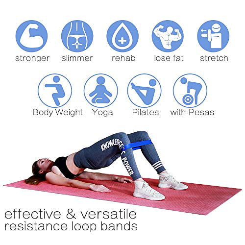 5PCS Resistance Exercise Bands Mini Loop Set Latex Home Pull Fitness Up N1I9 