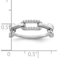 thumbnail image 5 of Sterling Silver Rhodium-Plated Cz Link Ringsize 7 - Jbsp, 5 of 5