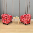 thumbnail image 2 of Funda para silla de club de Navidad, funda para silla de bañera, funda elástica de licra estampada para sillón, funda de sofá de Navidad, protector de muebles para sala de estar, fundas geométricas, 2 of 4