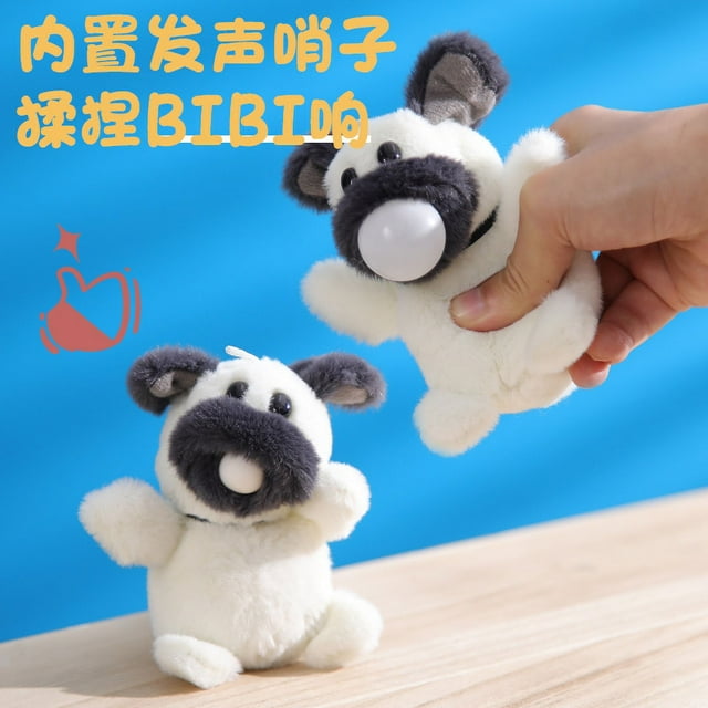 Chat Rouge en Filet à Queue Remuante Petit Cochon Volant Corde à Tirer panda Jouet en Peluche Pendentif Poupée Chiot kapibala DMH
