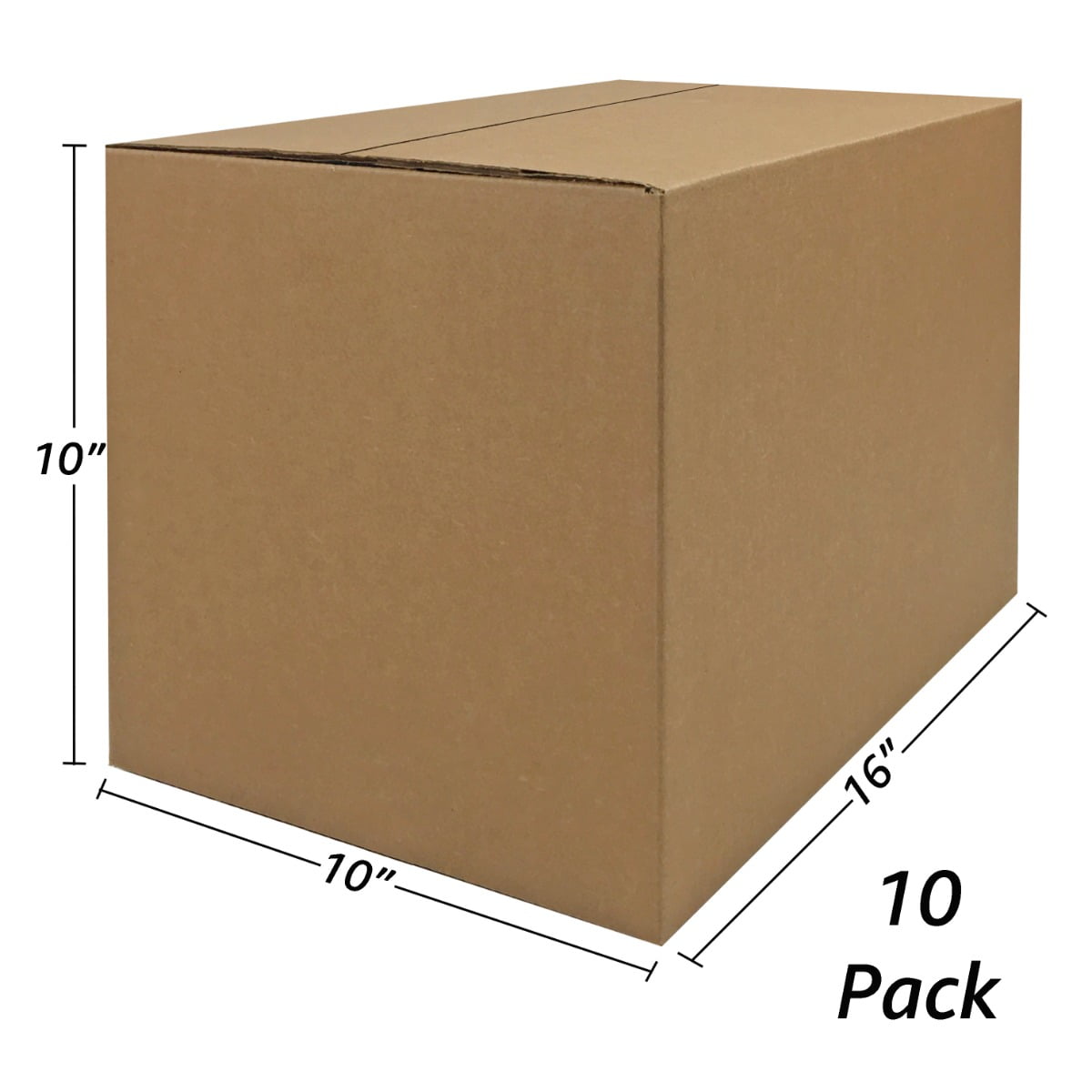 UBMOVE Single Wall Standard Moving Boxes, Foldable, 16x10x10 inch, 10 Count, 1 Pack