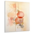 thumbnail image 2 of Designart "Minimalist Harmony in Peach and Yellow VI" Minimalism Metal Art Living Room, 2 of 5