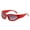 Red, variant on Women Sunglasses Fashion Wrap Around Eye Wear Gafas Lentes Black Lens