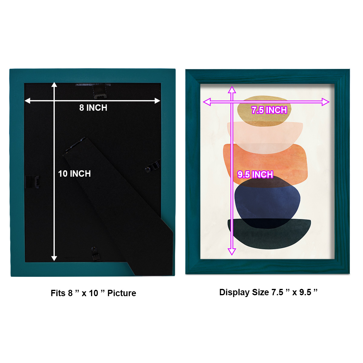 Mod Pods II -Framed Print w/glass-Ocean Blue