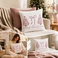 thumbnail image 5 of Christmas Printed Throw Pillow White Plump Festive Decorative Cushion For Sofa Couch Bed Holiday Decor, 5 of 7