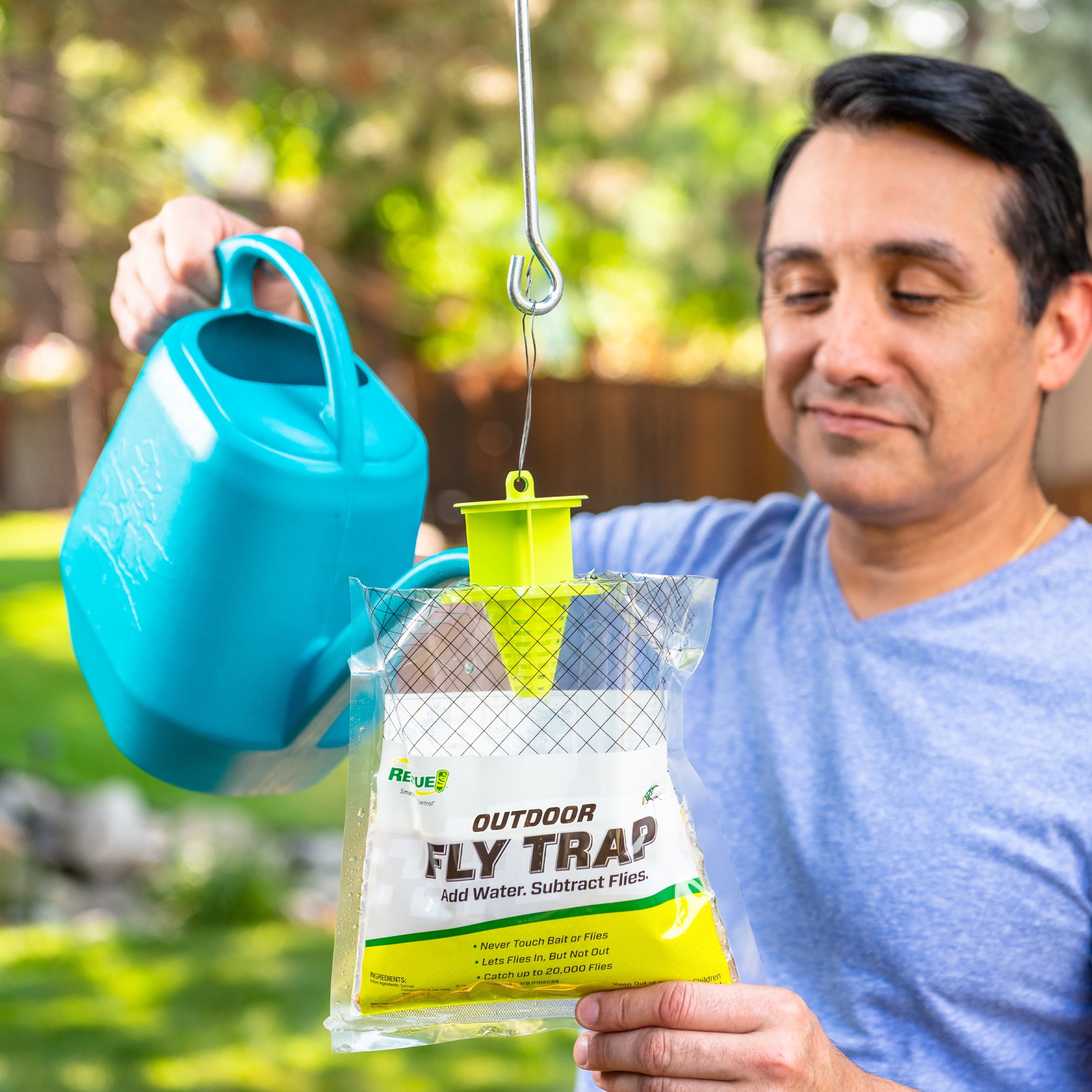RESCUE! Outdoor Disposable Hanging Fly Trap, 1 Resin Trap