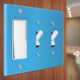 thumbnail image 3 of WIRESTER Triple 1-Gang Decorator Light Switch and 2-Gang Toggle Wall Plate/Switch Plate Cover, Solid Baby Blue, 3 of 6