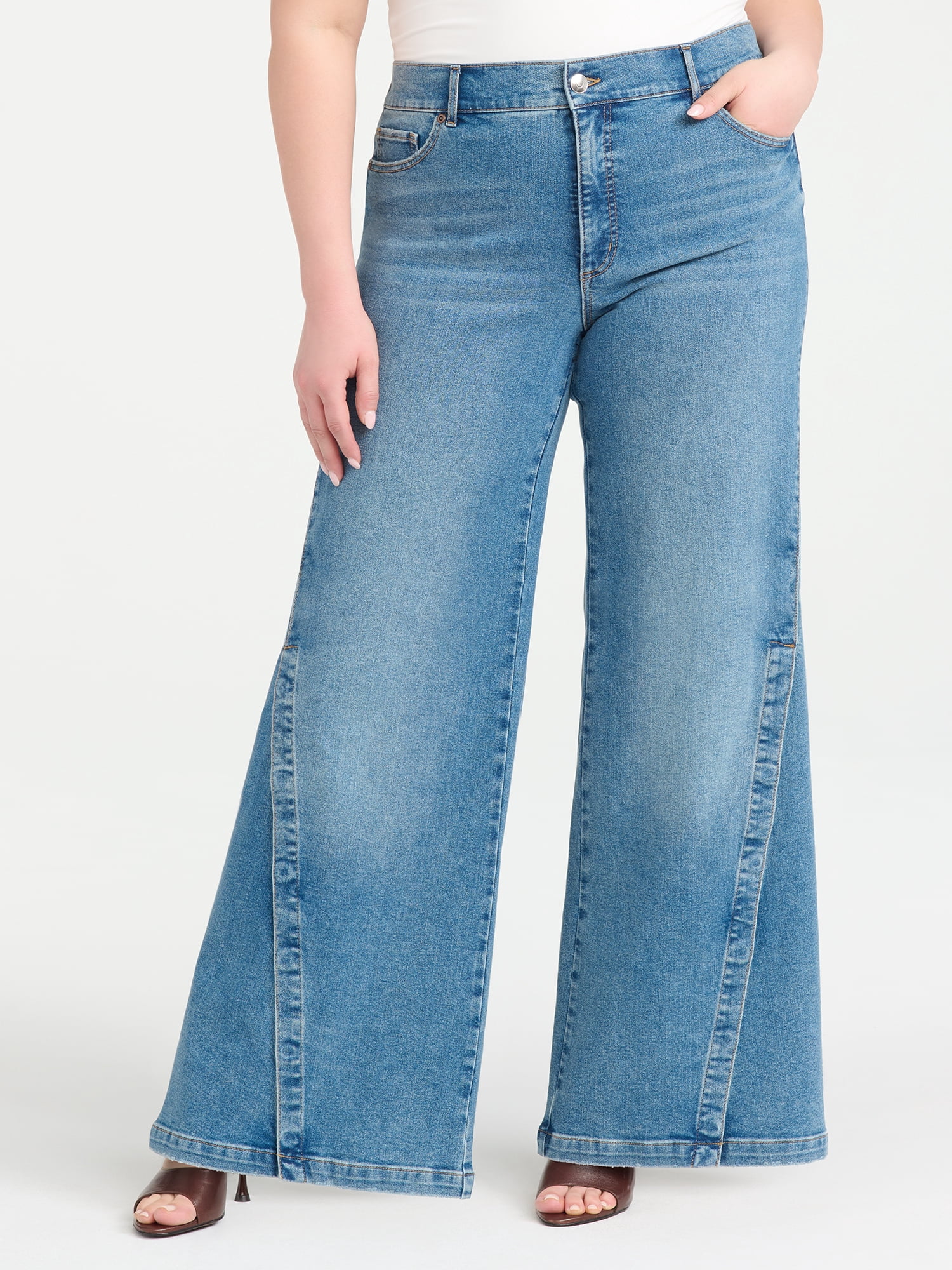 Sofia Vergara Women's and Women's Plus Size Margot Snap Wide Leg Sizes 0-26W