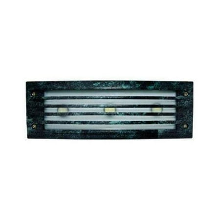 

9W 12V Cast Aluminum Recessed Louvered Brick Step Wall Light Verde Green