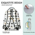 thumbnail image 5 of Trendy Cat Design Backpack for Women & Teens - Spacious Waterproof School Bag for Work & Travel - Lightweight Laptop Backpack with Organizer Pockets - Fun Floral Cat Pattern, 5 of 6