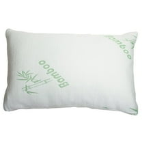 Shredded Memory Foam Pillow, Hypo-Allergenic Removable Bamboo Cover, Queen | Standard Size -18"x28"